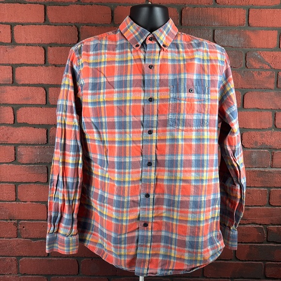 L.L. Bean Men's Medium Flannel Plaid Shirt – Button-Down, Cozy, Casual - Picture 1 of 7